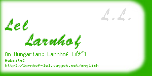 lel larnhof business card